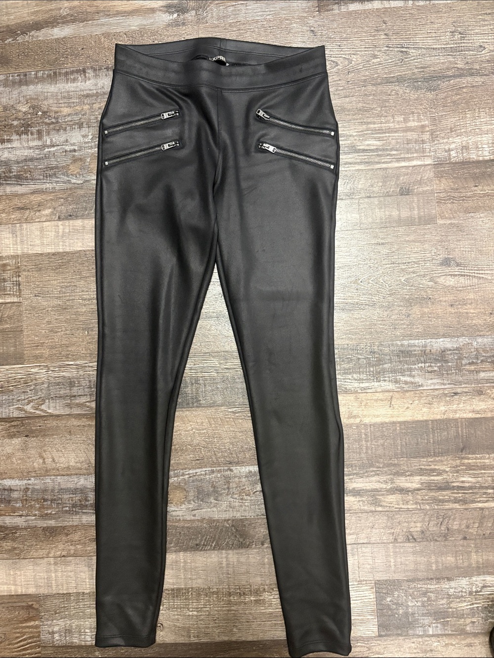 Express Black Jeggings with Zipper Details